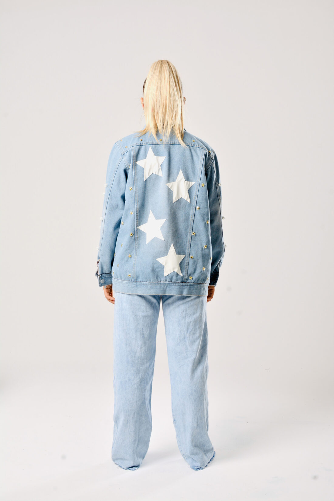 BLUE DENIM JACKET "AMOR Y VIDA"